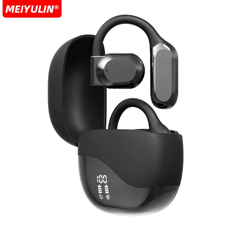 AI Translator Earbuds Wireless BT Real Time Translators Headphones Two-Way Instant Voice Translator Ear Hook for Business Travel