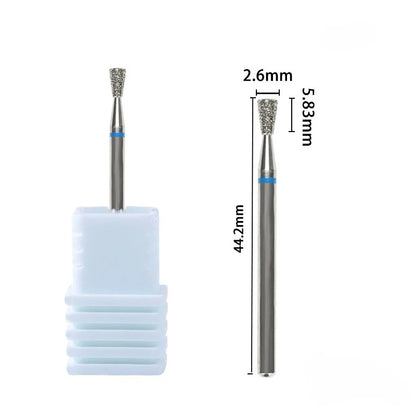 2/1Pcs Tornado Flame Diamond Nail Drill Bit Milling Cutters Dead Skin Remover Pedicure Diamond Burrs for Electric Polisher Tools
