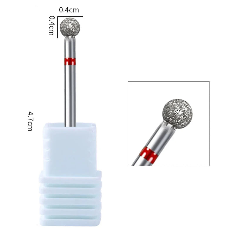 2/1Pcs Tornado Flame Diamond Nail Drill Bit Milling Cutters Dead Skin Remover Pedicure Diamond Burrs for Electric Polisher Tools
