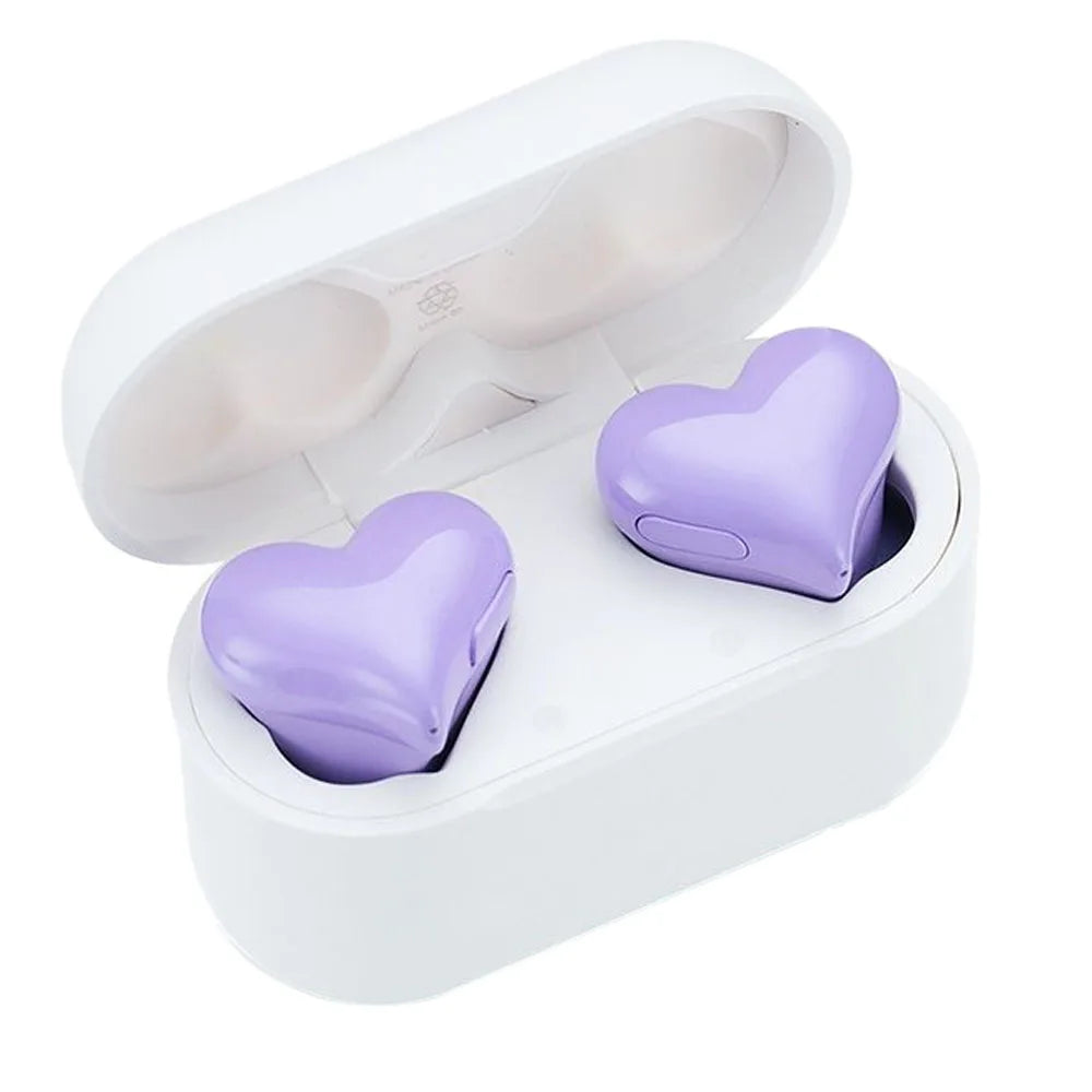 New Wireless Bluetooth Headphones Heart Shaped Earphones woman Earphone High Quality Heart Earbuds Girl Gift