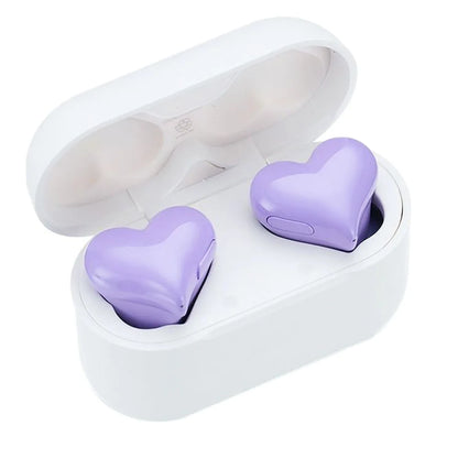 New Wireless Bluetooth Headphones Heart Shaped Earphones woman Earphone High Quality Heart Earbuds Girl Gift