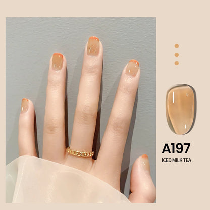 MAYCHAO Transparent Jelly Gel Nail Polish SemiPermanent Polish Soak Off UV LED Gel Art Nail Varnish Nude Collection 7.3ml DIY