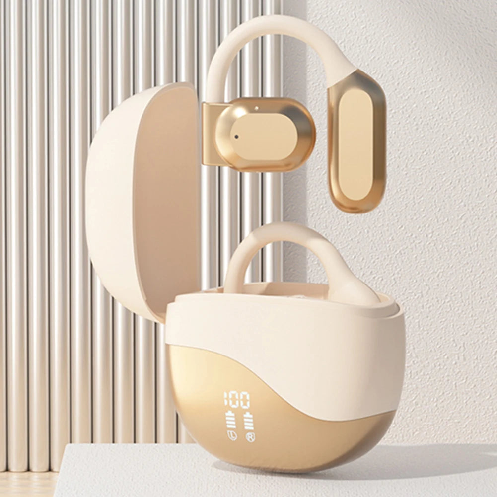 AI Translator Earbuds Bluetooth 5.4 Noise Cancelling Two-Way Voice Translator Ear Hook 144 Languages Translation Earphones
