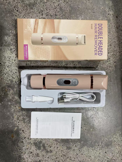 Dual-Head Electric Shaver Painless Women's Epilator for Bikini area and other places as Underarm Facial Lips Leg