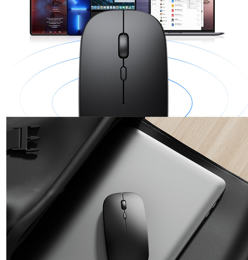 Bluetooth Dual Mode Charging Mouse 5.0 Mute Silent Notebook Game Girls G Wireless Black Mouse