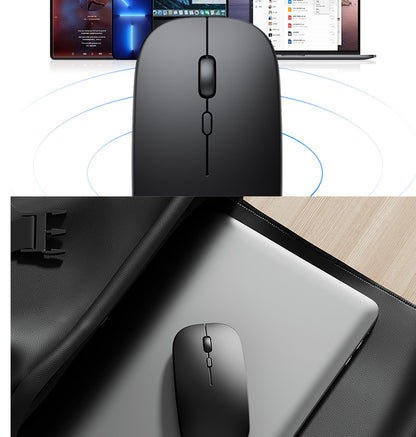 Bluetooth Dual Mode Charging Mouse 5.0 Mute Silent Notebook Game Girls G Wireless Black Mouse