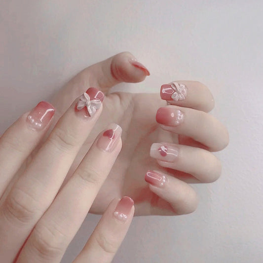 Press on Nails (24 pcs)with beautiful designs easy to apply